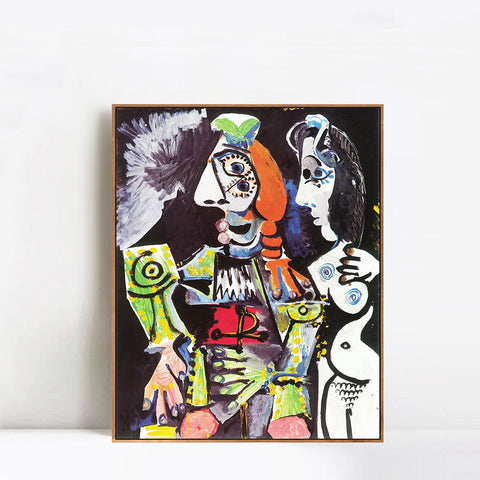 INVIN ART Framed Canvas Giclee Print Art 1970 Le matador et femme nue 1 by Pablo Picasso Wall Art Living Room Home Office Decorations