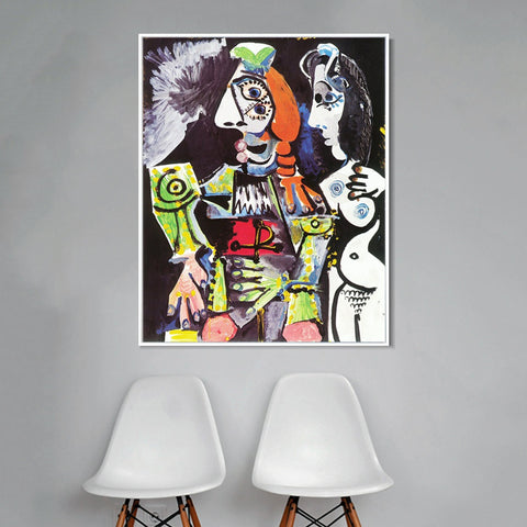 INVIN ART Framed Canvas Giclee Print Art 1970 Le matador et femme nue 1 by Pablo Picasso Wall Art Living Room Home Office Decorations