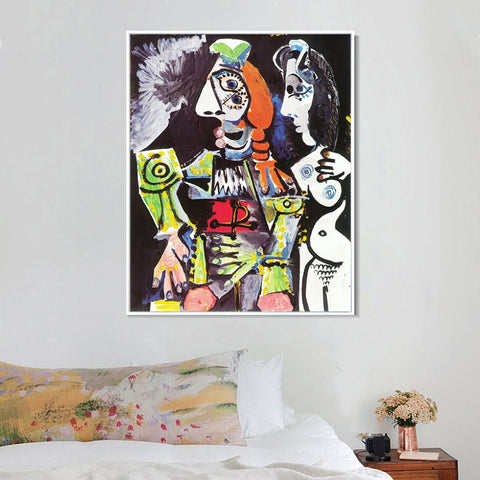 INVIN ART Framed Canvas Giclee Print Art 1970 Le matador et femme nue 1 by Pablo Picasso Wall Art Living Room Home Office Decorations
