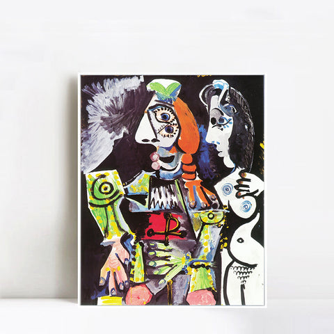 INVIN ART Framed Canvas Giclee Print Art 1970 Le matador et femme nue 1 by Pablo Picasso Wall Art Living Room Home Office Decorations