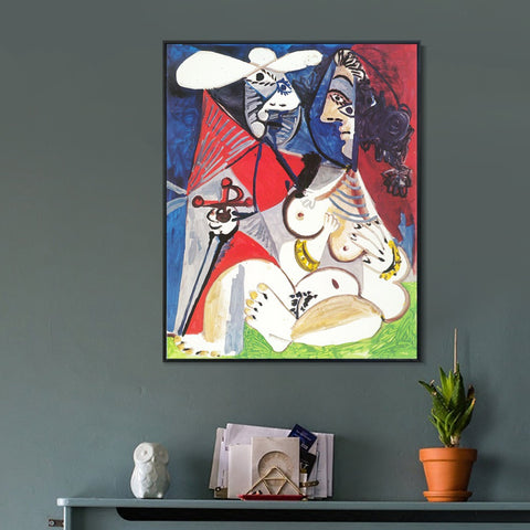 INVIN ART Framed Canvas Giclee Print Art 1970 Le matador et femme nue 2 by Pablo Picasso Wall Art Living Room Home Office Decorations