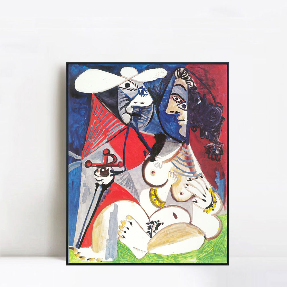 INVIN ART Framed Canvas Giclee Print Art 1970 Le matador et femme nue 2 by Pablo Picasso Wall Art Living Room Home Office Decorations