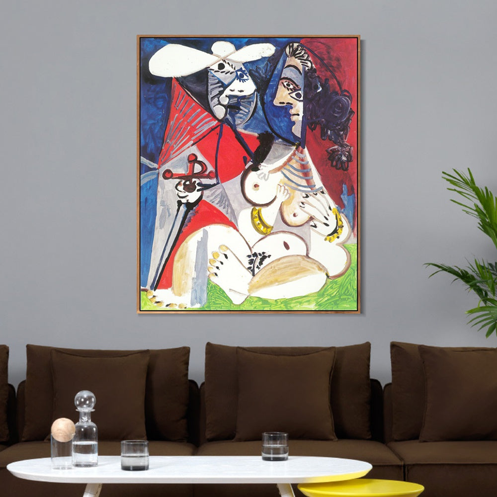 INVIN ART Framed Canvas Giclee Print Art 1970 Le matador et femme nue 2 by Pablo Picasso Wall Art Living Room Home Office Decorations