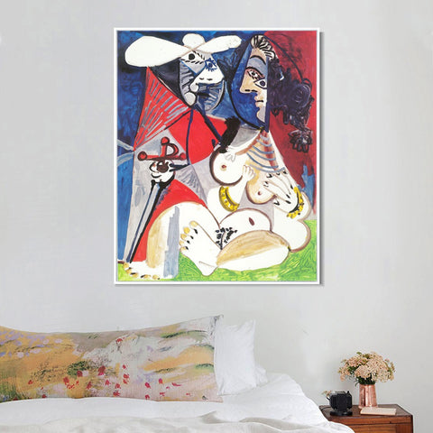 INVIN ART Framed Canvas Giclee Print Art 1970 Le matador et femme nue 2 by Pablo Picasso Wall Art Living Room Home Office Decorations