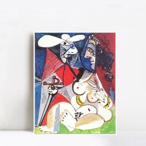 INVIN ART Framed Canvas Giclee Print Art 1970 Le matador et femme nue 2 by Pablo Picasso Wall Art Living Room Home Office Decorations