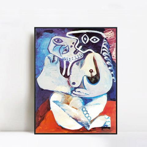 INVIN ART Framed Canvas Giclee Print Art 1971 Femme dans un fauteuil by Pablo Picasso Wall Art Living Room Home Office Decorations