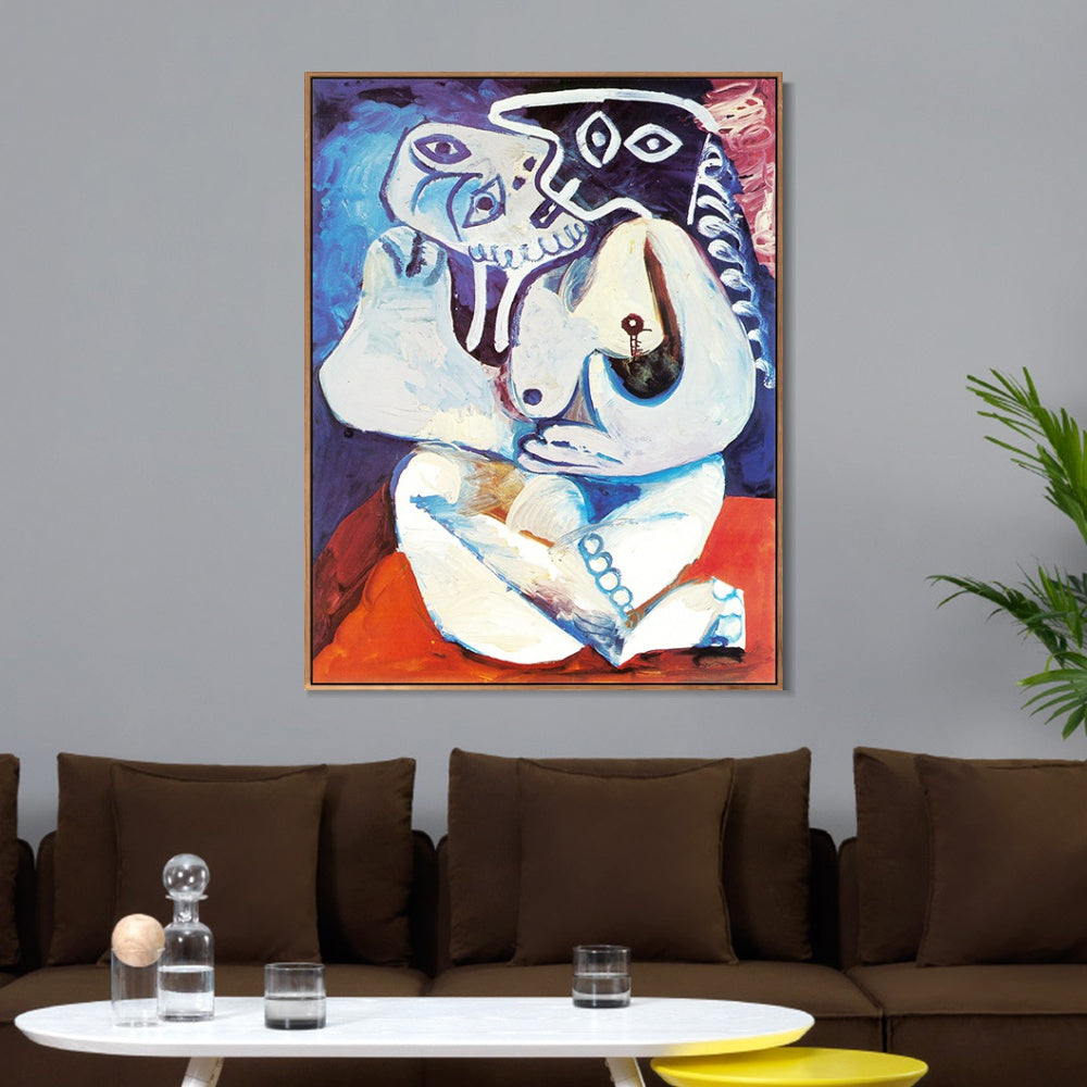 INVIN ART Framed Canvas Giclee Print Art 1971 Femme dans un fauteuil by Pablo Picasso Wall Art Living Room Home Office Decorations