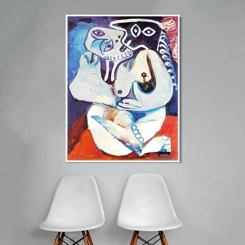INVIN ART Framed Canvas Giclee Print Art 1971 Femme dans un fauteuil by Pablo Picasso Wall Art Living Room Home Office Decorations