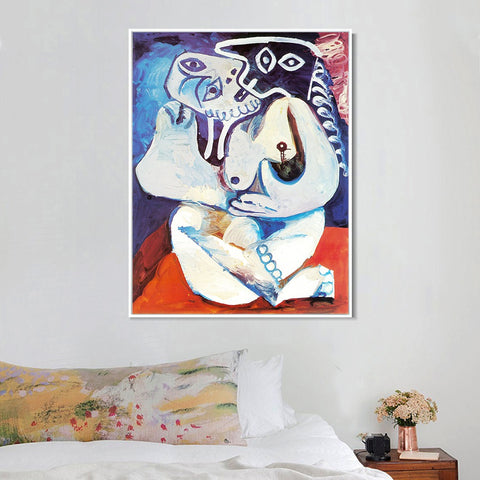 INVIN ART Framed Canvas Giclee Print Art 1971 Femme dans un fauteuil by Pablo Picasso Wall Art Living Room Home Office Decorations