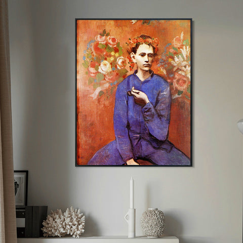 INVIN ART Framed Canvas Giclee Print Art Boy with a Pipe [1905] by Pablo Picasso Wall Art Living Room Home Office Decorations