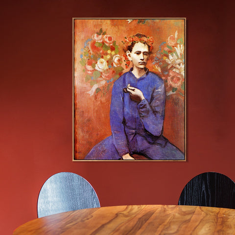 INVIN ART Framed Canvas Giclee Print Art Boy with a Pipe [1905] by Pablo Picasso Wall Art Living Room Home Office Decorations