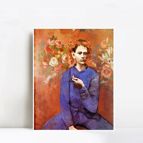 INVIN ART Framed Canvas Giclee Print Art Boy with a Pipe [1905] by Pablo Picasso Wall Art Living Room Home Office Decorations