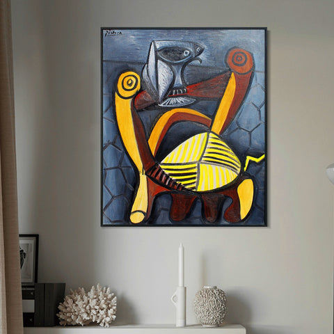INVIN ART Framed Canvas Giclee Print Art Series#309 by Pablo Picasso Wall Art Living Room Home Office Decorations