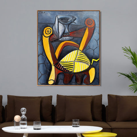 INVIN ART Framed Canvas Giclee Print Art Series#309 by Pablo Picasso Wall Art Living Room Home Office Decorations