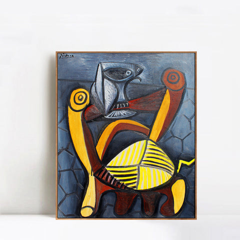 INVIN ART Framed Canvas Giclee Print Art Series#309 by Pablo Picasso Wall Art Living Room Home Office Decorations