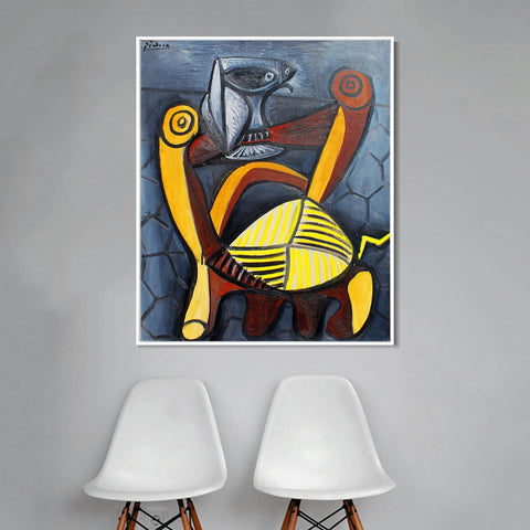 INVIN ART Framed Canvas Giclee Print Art Series#309 by Pablo Picasso Wall Art Living Room Home Office Decorations