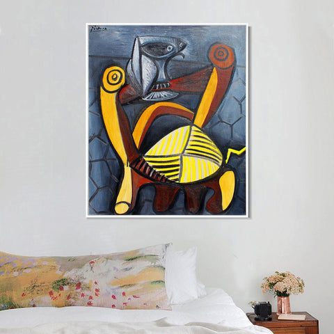 INVIN ART Framed Canvas Giclee Print Art Series#309 by Pablo Picasso Wall Art Living Room Home Office Decorations