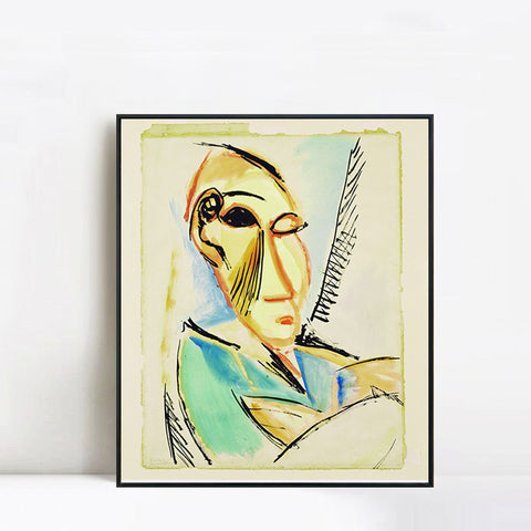 INVIN ART Framed Canvas Giclee Print Art Sleeping woman 2 by Pablo Picasso Wall Art Living Room Home Office Decorations