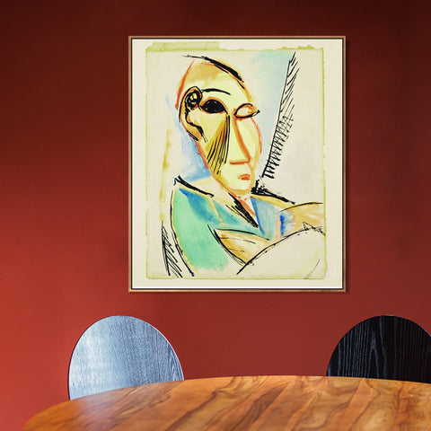 INVIN ART Framed Canvas Giclee Print Art Sleeping woman 2 by Pablo Picasso Wall Art Living Room Home Office Decorations