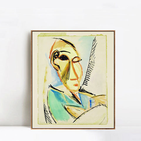 INVIN ART Framed Canvas Giclee Print Art Sleeping woman 2 by Pablo Picasso Wall Art Living Room Home Office Decorations