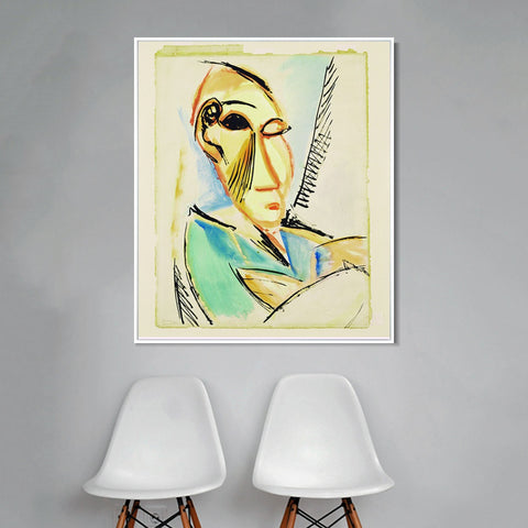 INVIN ART Framed Canvas Giclee Print Art Sleeping woman 2 by Pablo Picasso Wall Art Living Room Home Office Decorations