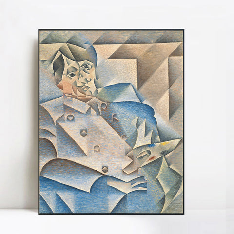 INVIN ART Framed Canvas Giclee Print Art Portrait of Pablo Picasso by Pablo Picasso Wall Art Living Room Home Office Decorations