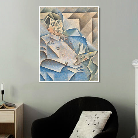 INVIN ART Framed Canvas Giclee Print Art Portrait of Pablo Picasso by Pablo Picasso Wall Art Living Room Home Office Decorations