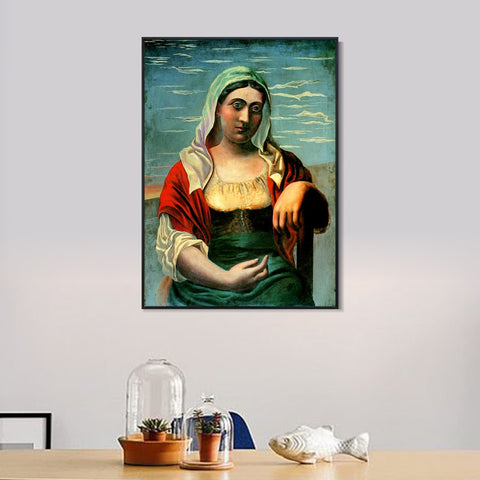 INVIN ART Framed Canvas Giclee Print Art 1919 L'italienne by Pablo Picasso Wall Art Living Room Home Office Decorations