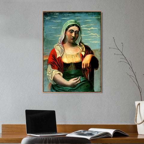 INVIN ART Framed Canvas Giclee Print Art 1919 L'italienne by Pablo Picasso Wall Art Living Room Home Office Decorations