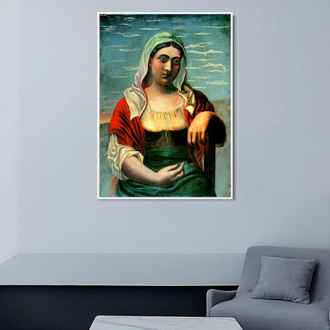 INVIN ART Framed Canvas Giclee Print Art 1919 L'italienne by Pablo Picasso Wall Art Living Room Home Office Decorations