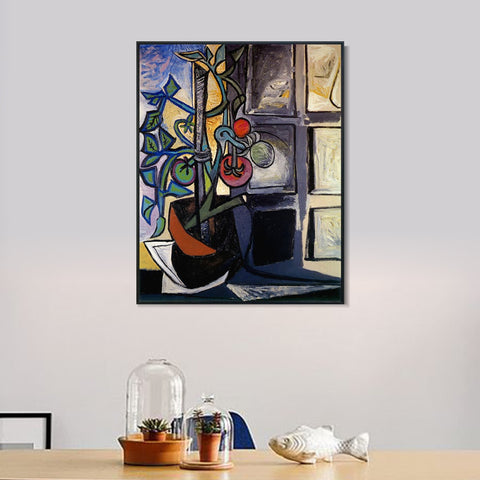 INVIN ART Framed Canvas Giclee Print Art 1944 Plant de tomates by Pablo Picasso Wall Art Living Room Home Office Decorations