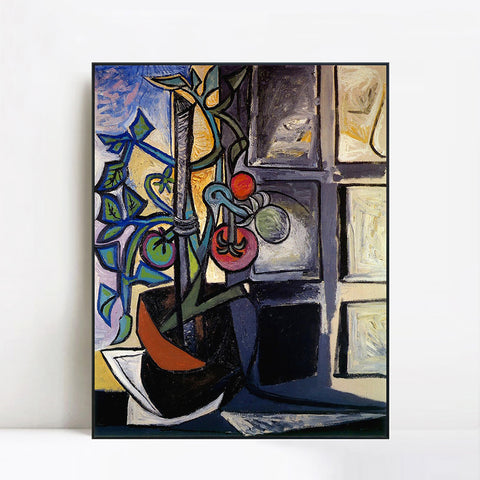 INVIN ART Framed Canvas Giclee Print Art 1944 Plant de tomates by Pablo Picasso Wall Art Living Room Home Office Decorations