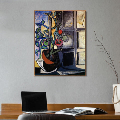 INVIN ART Framed Canvas Giclee Print Art 1944 Plant de tomates by Pablo Picasso Wall Art Living Room Home Office Decorations