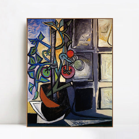 INVIN ART Framed Canvas Giclee Print Art 1944 Plant de tomates by Pablo Picasso Wall Art Living Room Home Office Decorations