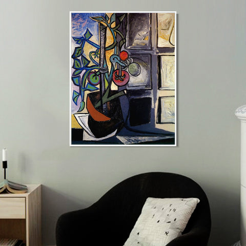 INVIN ART Framed Canvas Giclee Print Art 1944 Plant de tomates by Pablo Picasso Wall Art Living Room Home Office Decorations