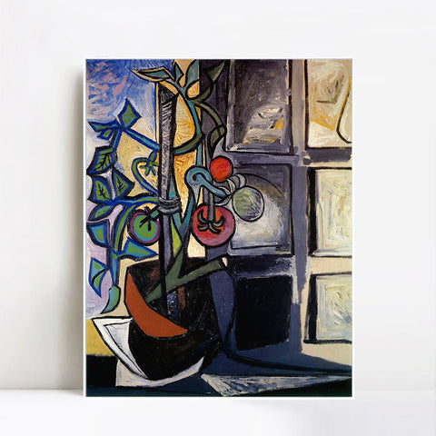 INVIN ART Framed Canvas Giclee Print Art 1944 Plant de tomates by Pablo Picasso Wall Art Living Room Home Office Decorations
