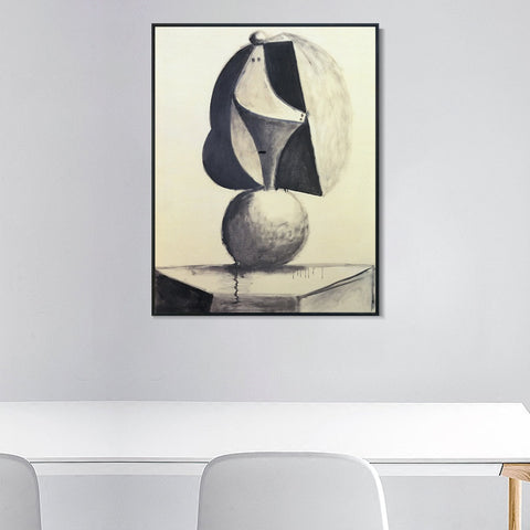 INVIN ART Framed Canvas Giclee Print Art 1945 Figure (dora Maar) by Pablo Picasso Wall Art Living Room Home Office Decorations