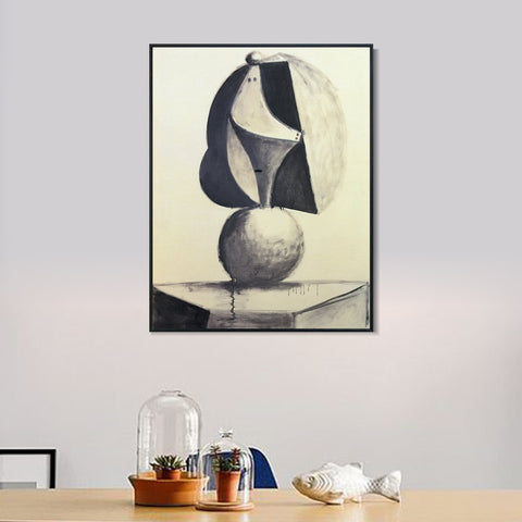 INVIN ART Framed Canvas Giclee Print Art 1945 Figure (dora Maar) by Pablo Picasso Wall Art Living Room Home Office Decorations