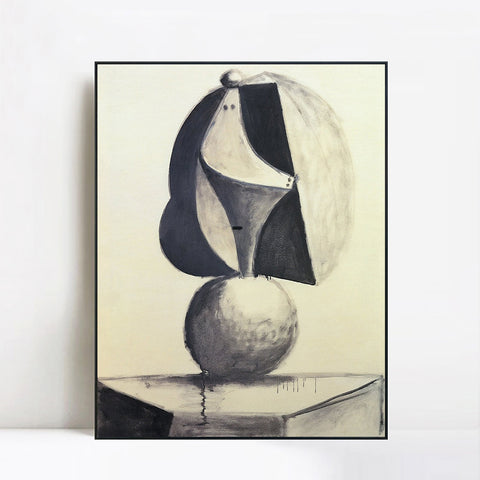 INVIN ART Framed Canvas Giclee Print Art 1945 Figure (dora Maar) by Pablo Picasso Wall Art Living Room Home Office Decorations