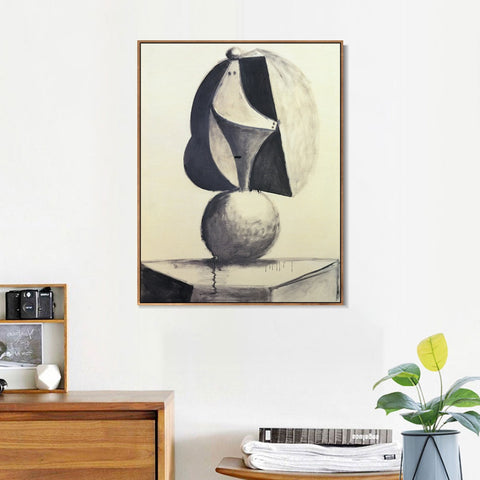 INVIN ART Framed Canvas Giclee Print Art 1945 Figure (dora Maar) by Pablo Picasso Wall Art Living Room Home Office Decorations