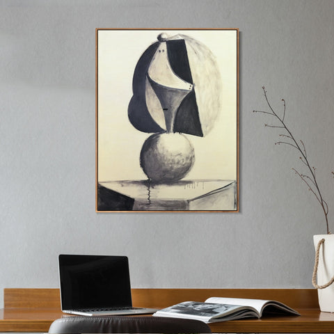 INVIN ART Framed Canvas Giclee Print Art 1945 Figure (dora Maar) by Pablo Picasso Wall Art Living Room Home Office Decorations