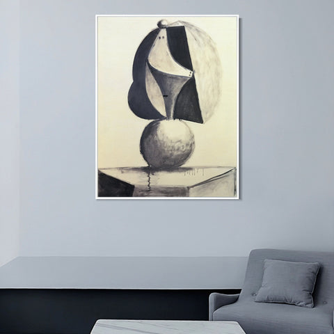 INVIN ART Framed Canvas Giclee Print Art 1945 Figure (dora Maar) by Pablo Picasso Wall Art Living Room Home Office Decorations