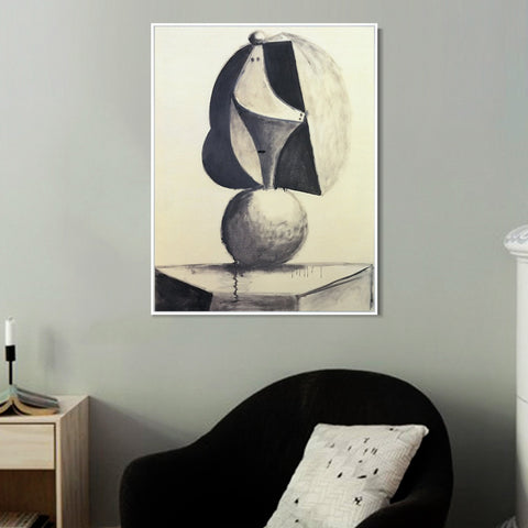 INVIN ART Framed Canvas Giclee Print Art 1945 Figure (dora Maar) by Pablo Picasso Wall Art Living Room Home Office Decorations