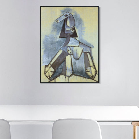 INVIN ART Framed Canvas Giclee Print Art 1941 Femme en gris et blanc by Pablo Picasso Wall Art Living Room Home Office Decorations