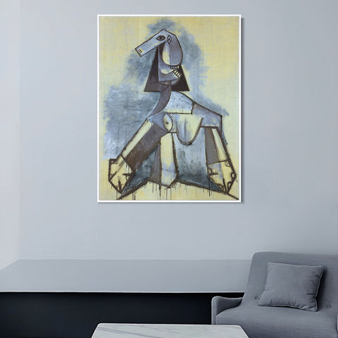 INVIN ART Framed Canvas Giclee Print Art 1941 Femme en gris et blanc by Pablo Picasso Wall Art Living Room Home Office Decorations