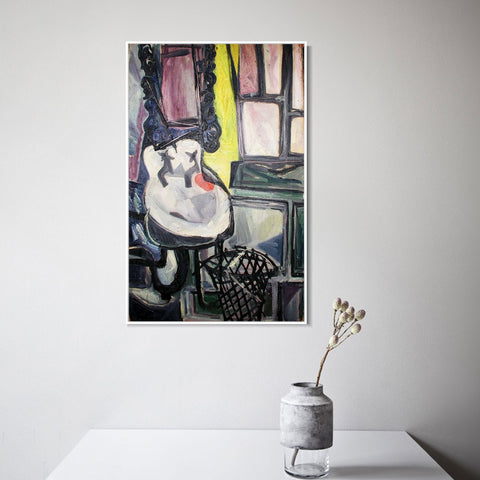INVIN ART Framed Canvas Giclee Print Art 1942 Le lavabo by Pablo Picasso Wall Art Living Room Home Office Decorations