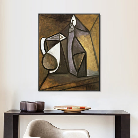 INVIN ART Framed Canvas Giclee Print Art 1945 Pichet et bougeoir 1 by Pablo Picasso Wall Art Living Room Home Office Decorations