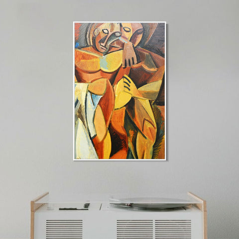 INVIN ART Framed Canvas Giclee Print Art Man and Woman by Pablo Picasso Wall Art Living Room Home Office Decorations