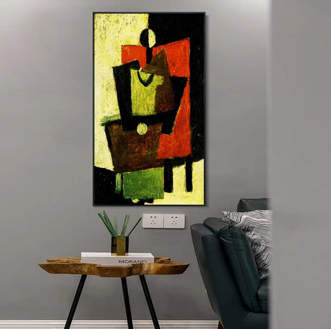 INVIN ART Framed Canvas Giclee Print Art 1918 Femme assise dans un fauteuil rouge by Pablo Picasso Wall Art Living Room Home Office Decorations