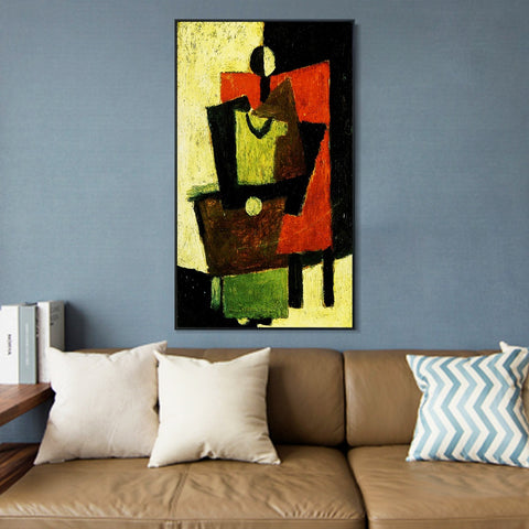 INVIN ART Framed Canvas Giclee Print Art 1918 Femme assise dans un fauteuil rouge by Pablo Picasso Wall Art Living Room Home Office Decorations